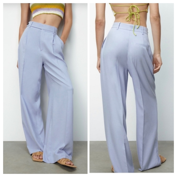 Zara Pants - NWT Zara high-rise wide-leg trouser pants